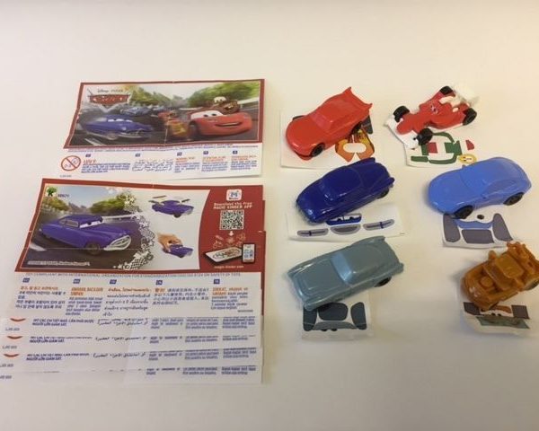 Kinder Surprise Disney Cars 2 Limited Edition Complete Set Of 6 INDIA RARE 2016