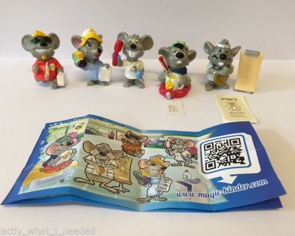 Kinder Surprise Mouse Doctors Limited Edition Complete Set Of 5 CHINA 2014 RARE