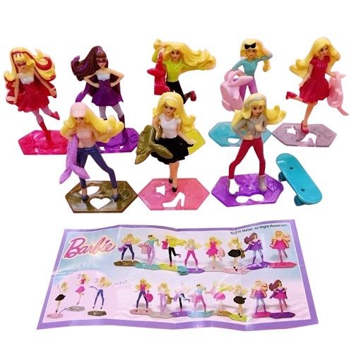 Kinder Surprise Barbie Limited Edition Complete Set Of 8 CHINA 2016 MEGA RARE